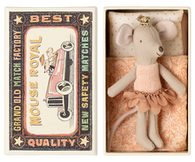 Load image into Gallery viewer, Maileg Princess Mouse Little Sister in Matchbox
