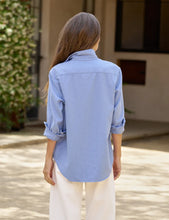 Load image into Gallery viewer, Frank &amp; Eileen Relaxed Button-Up Shirt | Heathered Perriwinkle Flannel