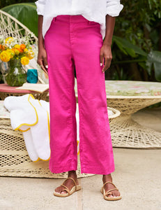 Frank & Eileen Wexford Wide-Leg Linen Pant | Guava
