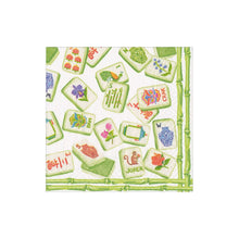 Load image into Gallery viewer, Caspari Mahjong Cocktail Napkins | Blue &amp; Green