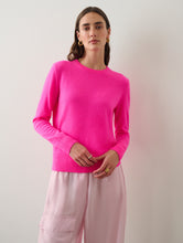 Load image into Gallery viewer, White &amp; Warren Cashmere Crewneck Sweater | Bright Rose