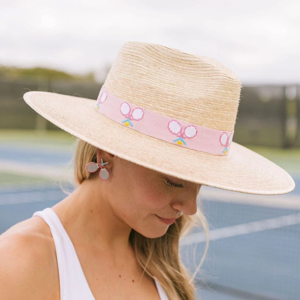 Sunshine Tienda Pink Tennis Racket Palm Hat