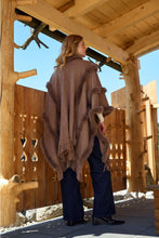 Load image into Gallery viewer, Faux Fur Trimmed Poncho | Sabel