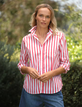 Load image into Gallery viewer, Frank &amp; Eileen | Eileen Relaxed Button-Up | White &amp; Red Stripe
