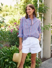 Load image into Gallery viewer, Frank &amp; Eileen | Eileen Relaxed Button-Up Blue &amp; Navy Red Stripe
