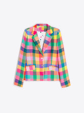 Load image into Gallery viewer, Vilagallo Multicolor Gingham Plaid Jacket
