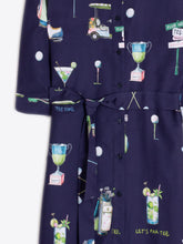 Load image into Gallery viewer, FINAL SALE Vilagallo Golf Print Shirt Dress