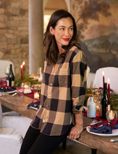 Load image into Gallery viewer, Frank &amp; Eileen Joedy Button Up | Tan &amp; Black Check Flannel