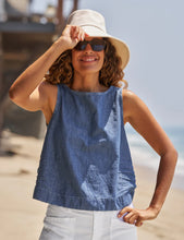 Load image into Gallery viewer, Frank &amp; Eileen Shelley Shell Tank Top | Distressed Indigo Wash
