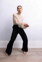 Load image into Gallery viewer, Lisa Maree Samara Removable Fur Cuff Wool Sweater | Tan