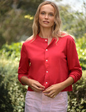Load image into Gallery viewer, Frank &amp; Eileen Jackie T-SHIRT Weight Cardigan | Cherry Red