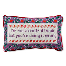 Load image into Gallery viewer, Control Freak Needlepoint Pillow