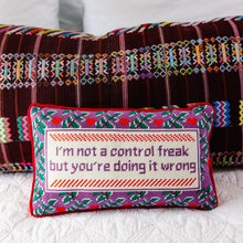 Load image into Gallery viewer, Control Freak Needlepoint Pillow
