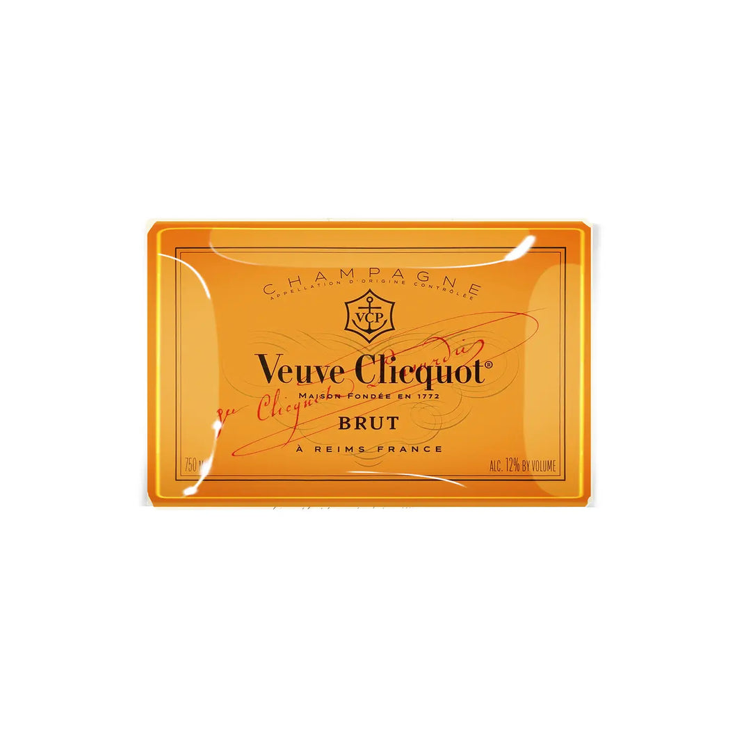 Veuve Clicquot Decoupage Glass Tray
