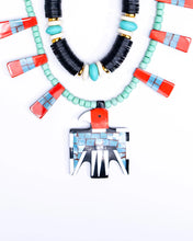 Load image into Gallery viewer, Gather Goods Thunderbird Inlay Turquoise Necklace