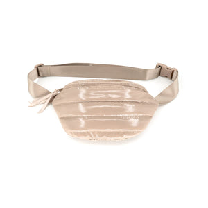 Puffer Belt Bag | Nude & Black