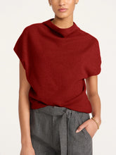 Load image into Gallery viewer, Brochu Walker The Morten Funnel Neck Cashmere Top | Crimson Red