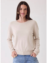 Load image into Gallery viewer, Majestic Filatures Stretch Organic Cotton Knit Long Sleeve Crewneck | Craie