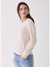 Load image into Gallery viewer, Majestic Filatures Stretch Organic Cotton Knit Long Sleeve Crewneck | Craie