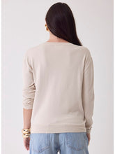 Load image into Gallery viewer, Majestic Filatures Stretch Organic Cotton Knit Long Sleeve Crewneck | Craie
