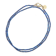 Load image into Gallery viewer, Jane Win TRUNK SHOW Double Wrap Diamond Cut Beaded Necklace in Lapis