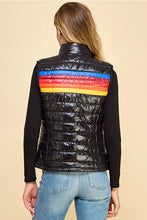 Load image into Gallery viewer, Rainbow Striped Puff Vest