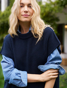Frank & Eileen Montecito Italian Sweater Vest | Marine