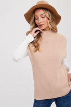 Load image into Gallery viewer, Annie Mock Neck Sweater | Latte