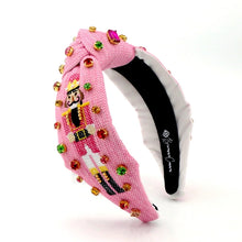 Load image into Gallery viewer, Pink Nutcracker Cross-Stitch Headband