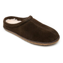 Load image into Gallery viewer, Men&#39;s Indoor Outdoor Suede Cozy Berber Treaded Clog Slipper | Chocolate