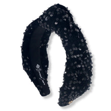 Load image into Gallery viewer, Sequin Headband | Black &amp; Gold