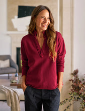 Load image into Gallery viewer, Frank &amp; Eileen Patrick Popover Henley | Triple Fleece Garnet