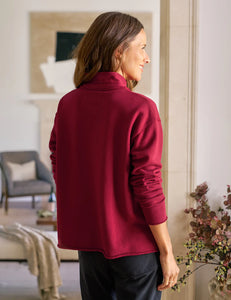 Frank & Eileen Patrick Popover Henley | Triple Fleece Garnet