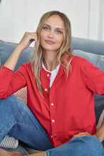 Load image into Gallery viewer, Frank &amp; Eileen Jackie T-SHIRT Weight Cardigan | Cherry Red