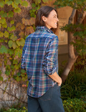 Load image into Gallery viewer, Frank &amp; Eileen | Eileen Relaxed Button-Up Shirt | Blue White Green Plaid Flannel