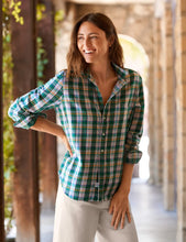 Load image into Gallery viewer, Frank &amp; Eileen | Eileen Relaxed Button Up Shirt | Green and Pink with Blue Plaid Flannel