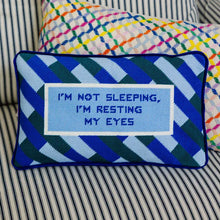 Load image into Gallery viewer, Furbish Studio Eyes Resting Needlepoint Pillow