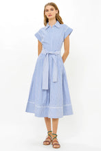Load image into Gallery viewer, Oliphant Belted Shirt Dress | Sconset Blue