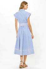 Load image into Gallery viewer, Oliphant Belted Shirt Dress | Sconset Blue