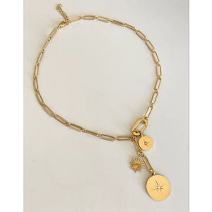 Cascade Eclipse Paperclip Necklace