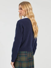 Load image into Gallery viewer, Vilagallo Navy Red Heart Cardigan