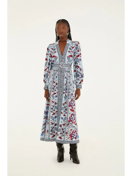 FARM Rio Soft Blue Marcelle Maxi Dress, Marcelle Soft Blue / XL
