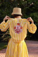Load image into Gallery viewer, Maison Marigold Porto Popover Shirt | Yellow Cabana Stripe