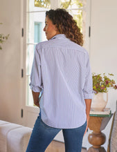 Load image into Gallery viewer, Frank &amp; Eileen | Eileen Relaxed Button-Up Shirt White &amp; Navy Stripe Superluxe