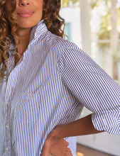 Load image into Gallery viewer, Frank &amp; Eileen | Eileen Relaxed Button-Up Shirt White &amp; Navy Stripe Superluxe