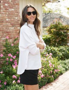 Frank & Eileen Effie Funnel Neck Capelet | White