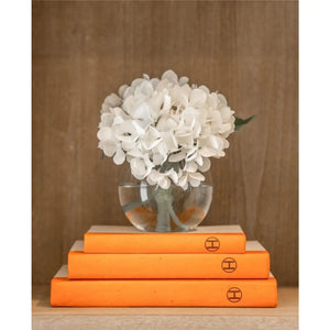 Orange H Stack Of Books | Shelf Decor | Set Of 3
