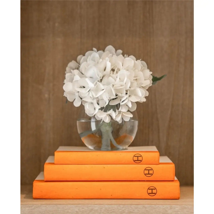 Orange H Stack Of Books | Shelf Decor | Set Of 3
