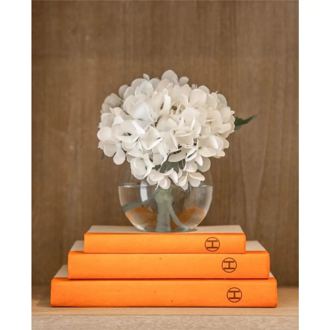 Orange H Stack Of Books | Shelf Decor | Set Of 3
