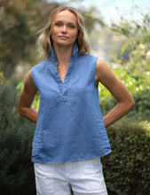 Load image into Gallery viewer, Frank &amp; Eileen Olivia Popover Tank | Vintage Stonewashed Denim